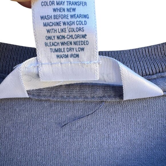 Aeropostale Vintage Y2K Babydoll Animal Swing Graphic Boyfriend Tee Blue Shirt M - Picture 7 of 8